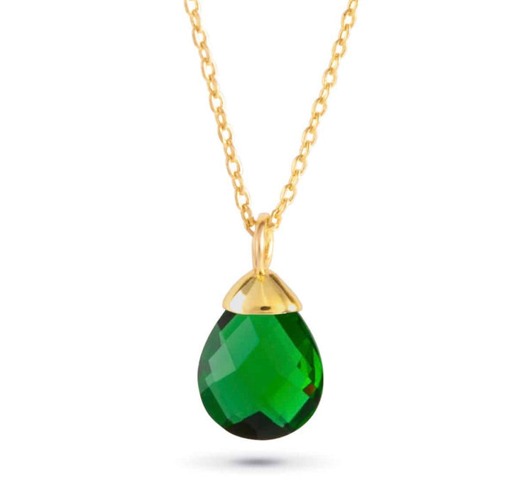 Birthstone Hanging Gold Charm Necklace-12 styles!