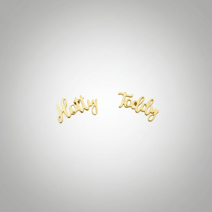 Ole Miss Hotty Toddy Gold Stud Earrings, Ole Miss Gift