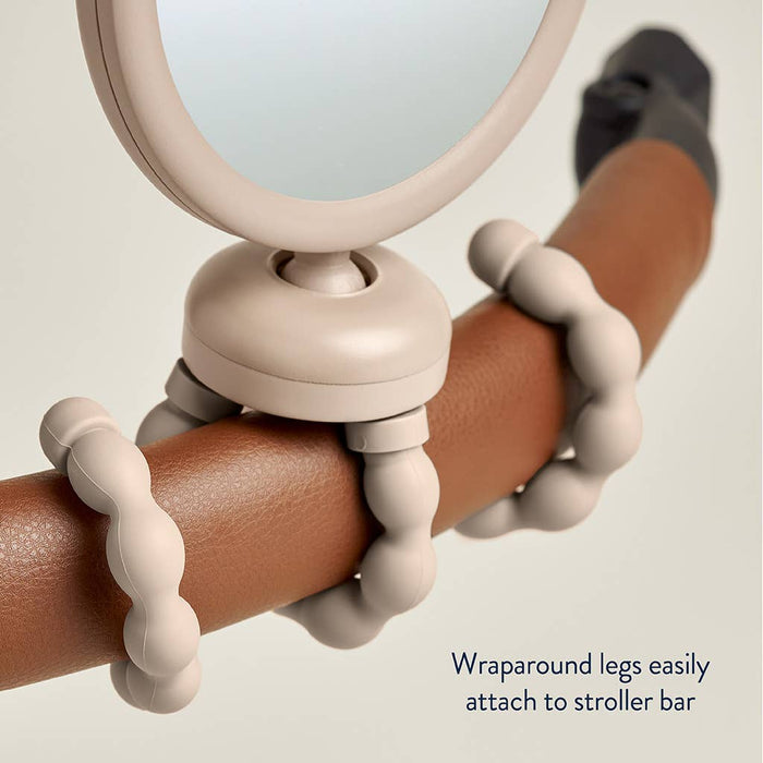 Itzy Peek Stroller Mirror™.  Bendable legs to attach wherever you need it.