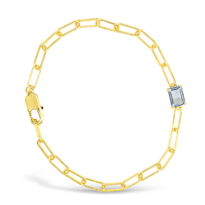 Paper Clip/CZ Bracelet