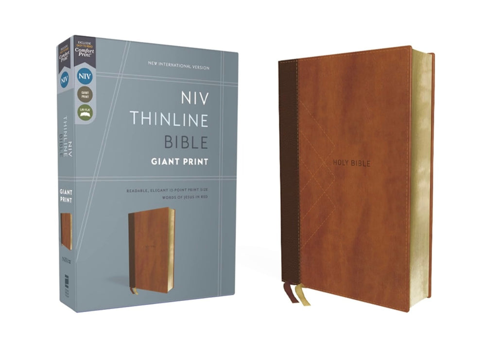 NIV Thinline Bible - Giant (13pt) Print, Leather Soft