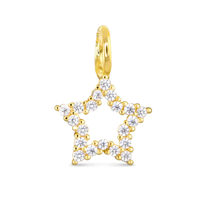 CZ Star Charm - Gold