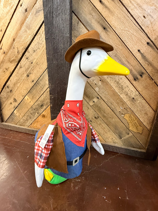 Porch Goose Clothes.  These will fit most standard size porch geese.  Pictured on a 23” Goose.