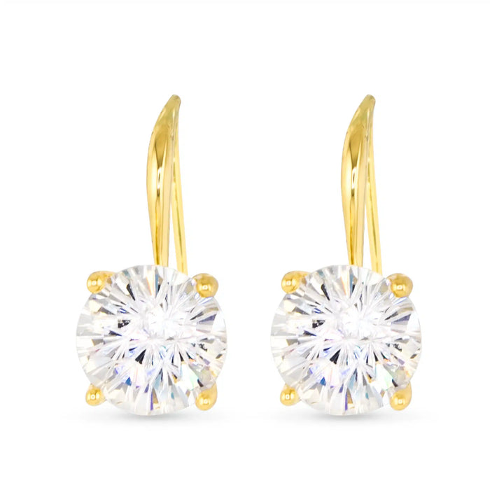 Solitaire Drop Earring - Gold
