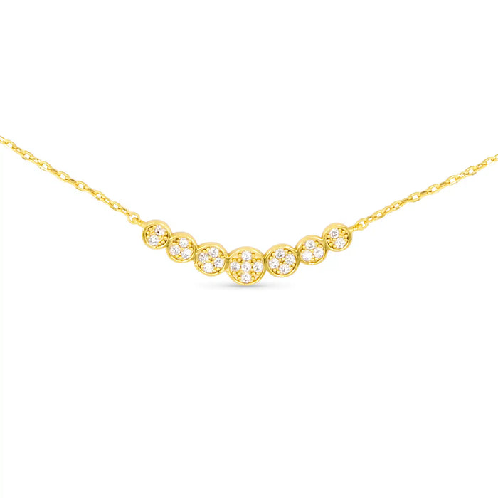 CZ Curve Necklace – Gold