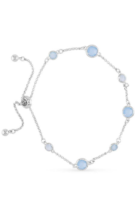 Blue Faceted CZ Bracelet