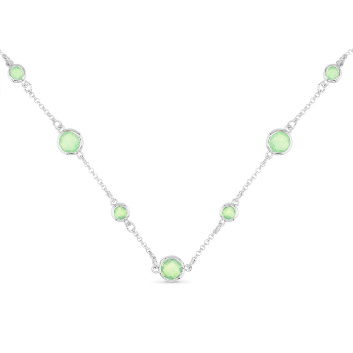 Green Faceted CZ Necklace