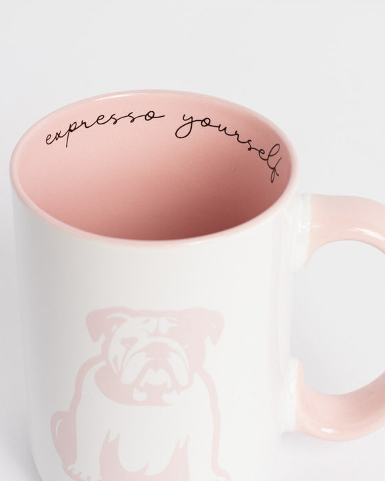 Pink Bulldog Coffee Mug