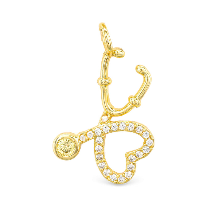 Gold Stethoscope Charm