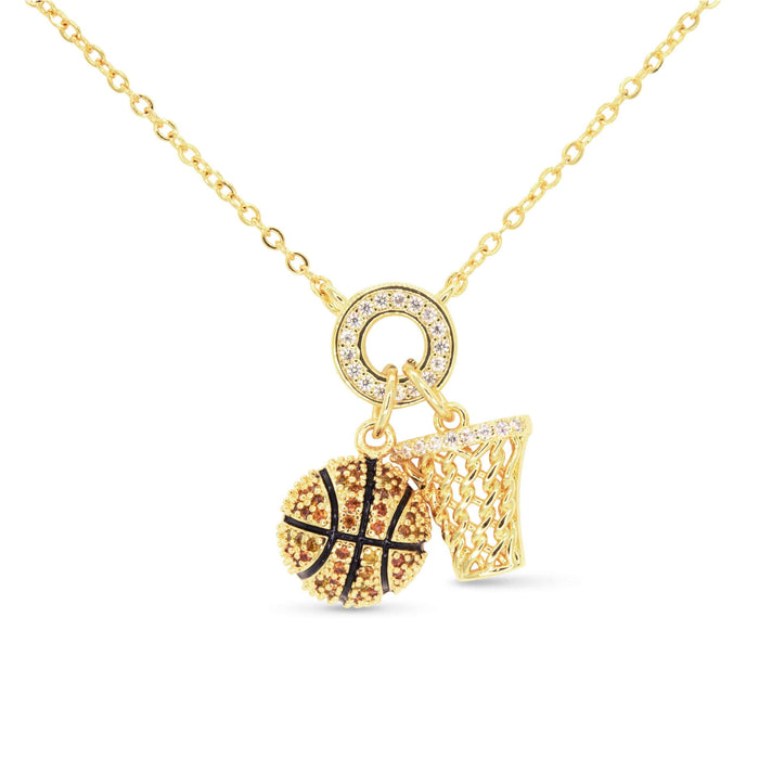 Sparking Basketball Necklace