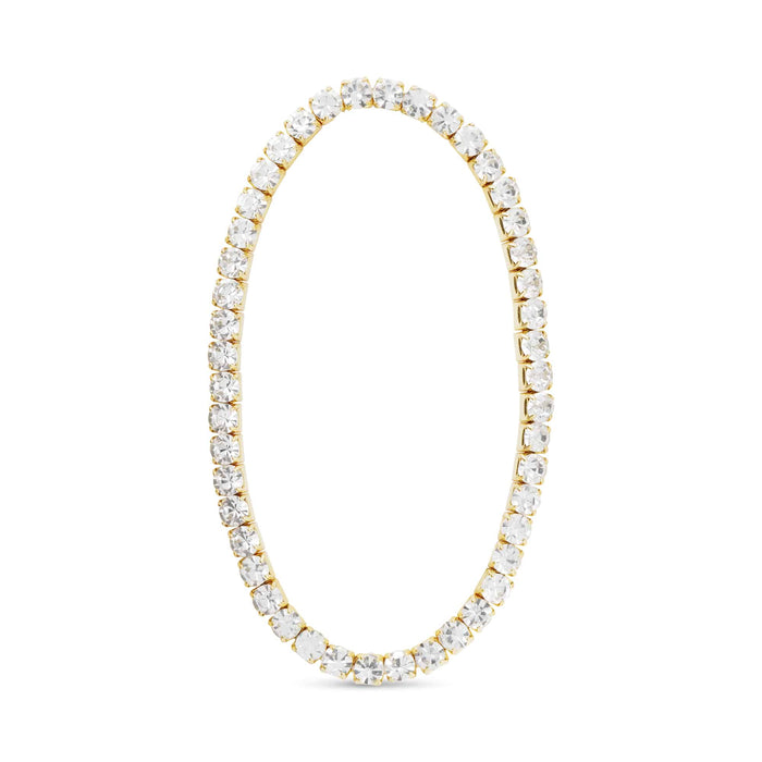 Gold CZ Clear Stretch Tennis Bracelet