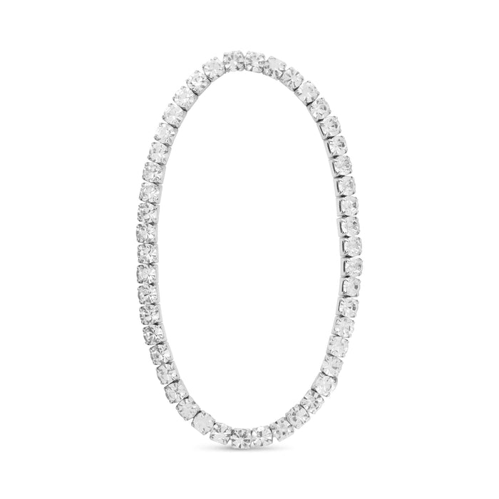 Silver CZ Clear Stretch Tennis Bracelet