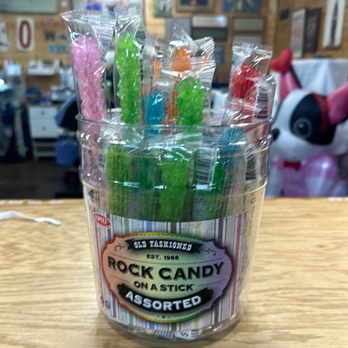 Rock Candy on a Stick.  Assorted Flavors