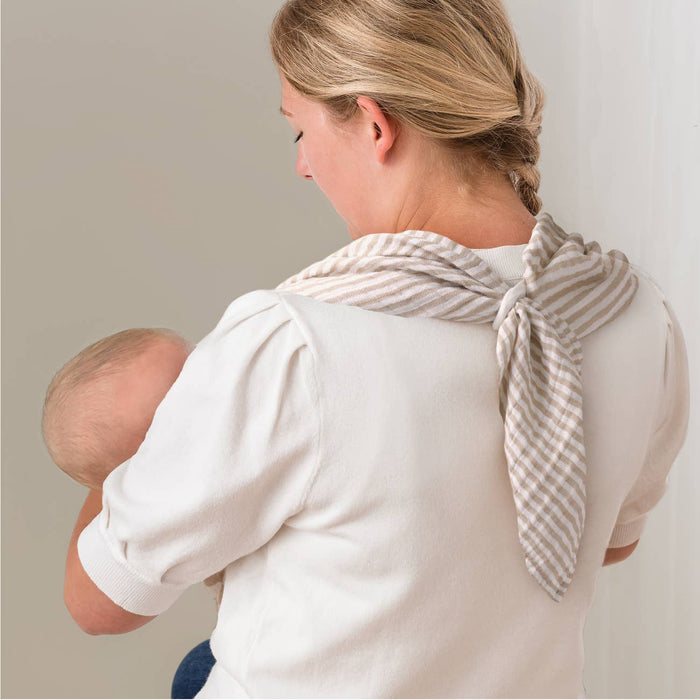 Breastfeeding Boss™: Toast Checkerboard Color.  Swaddle & Breastfeeding Cover in one.