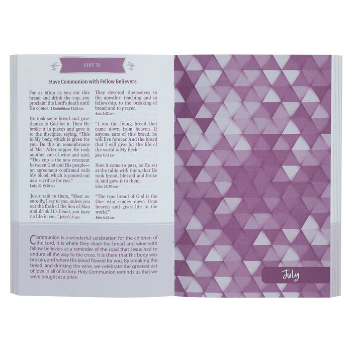 Pocket Bible Devotional for Girls in Pink Paperback Edition