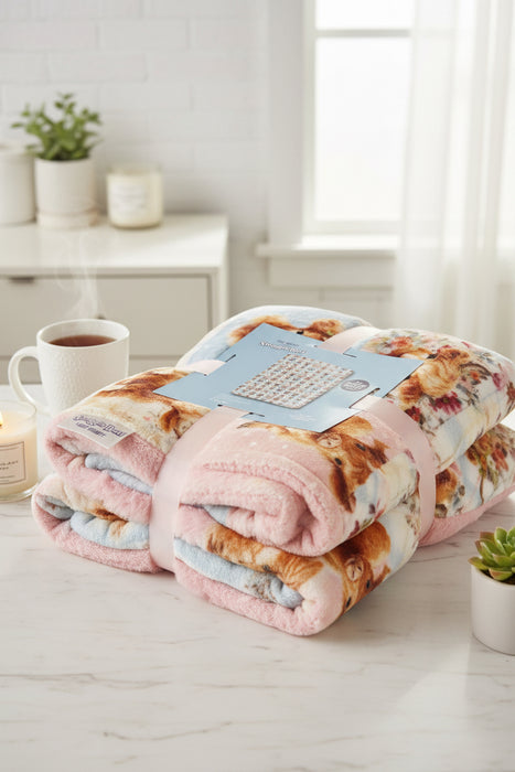 Highland Cow Throw Blanket