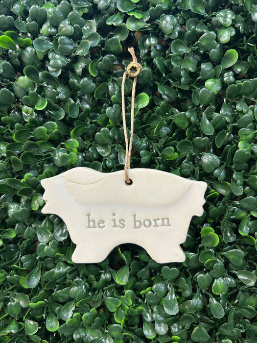 He is Born Manger Ornament