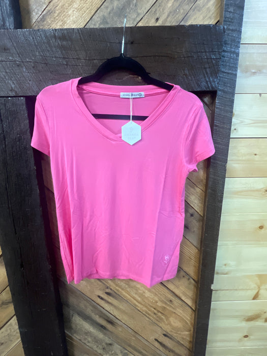 Blossom Short Sleeve V Neck Luxe Lounge Pajama Top