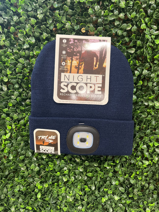 Rechargeable LED Beanie - Available in Green, Black, Red & Navy.