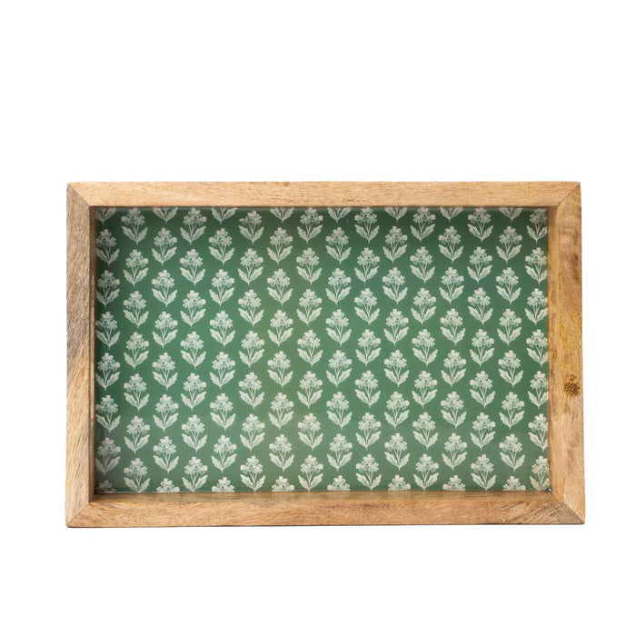 Forget Me Nots Mango Wood Tray