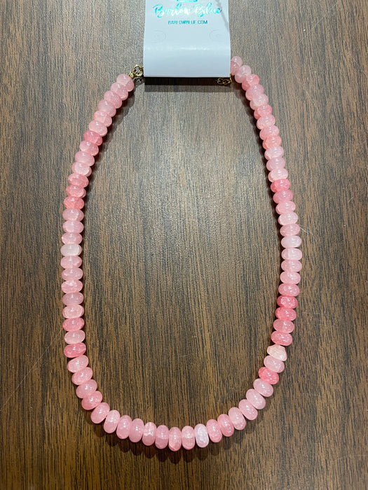 Pastel Pink Beaded Necklace