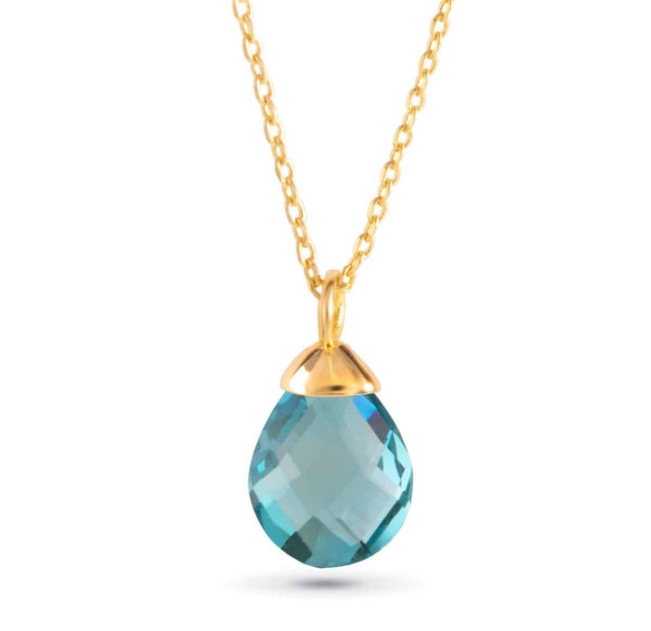 Birthstone Hanging Gold Charm Necklace-12 styles!