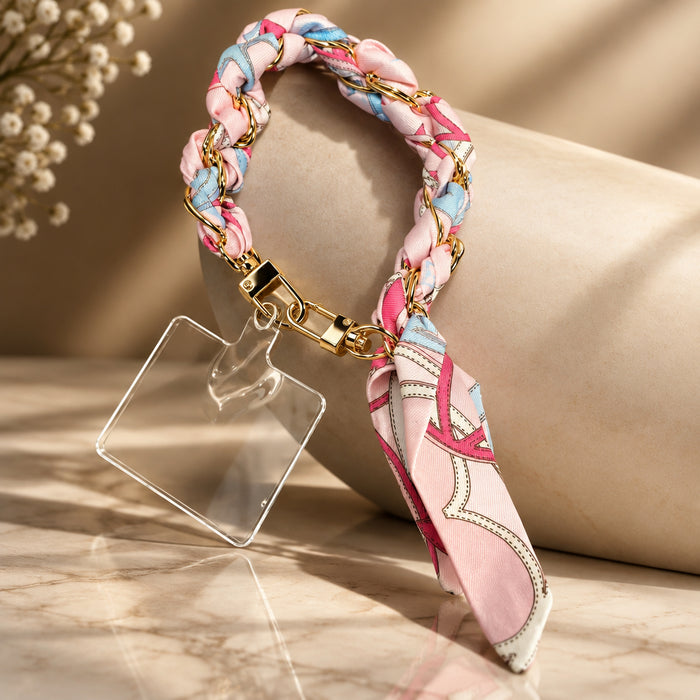Wristlet Phone Holder, Keychain, & Bag Scarf