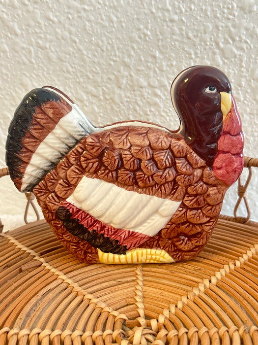 Vintage Ceramic Turkey Napkin Holder
