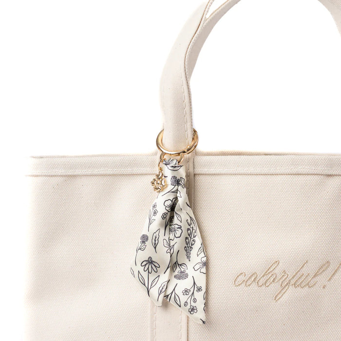 Pressed Floral Satin Keychain