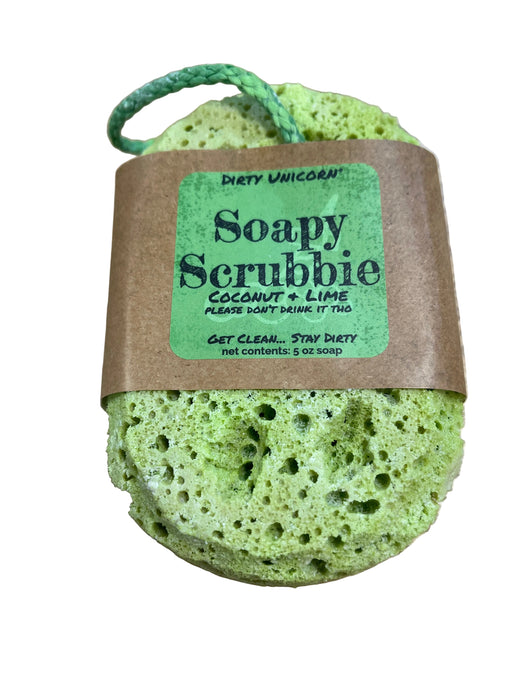 Coconut Lime Soapy Scrubbie