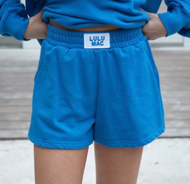 Adult Bright Blue / Royal Blue Lulu Mac Terry Cloth Shorts