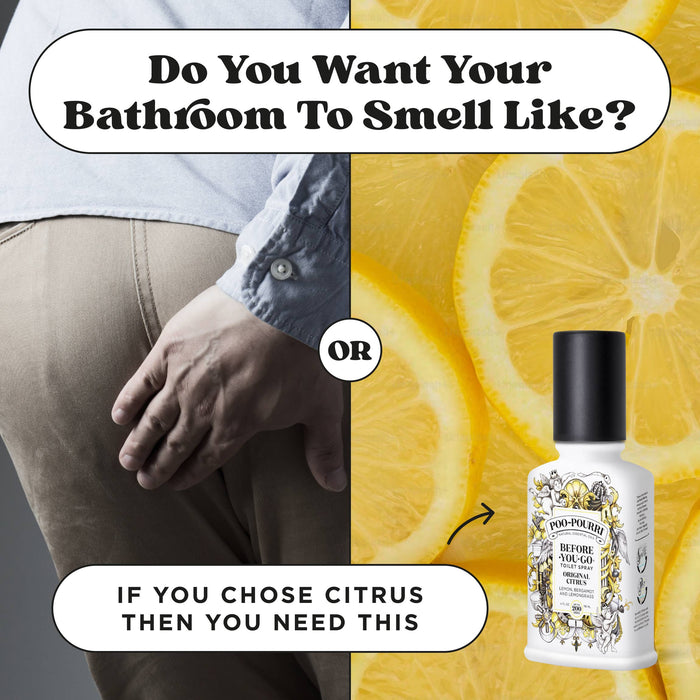 Poo~Pourri Original Citrus Toilet Spray 4oz.: Lemon + Bergamot + Lemongrass