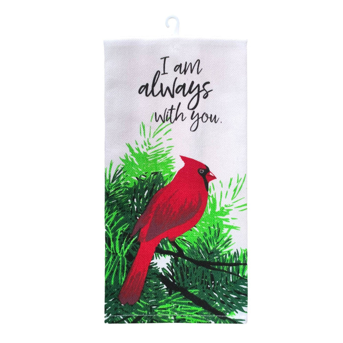 "Cardinal - I Am Always With You" Decorative Kitchen Towel