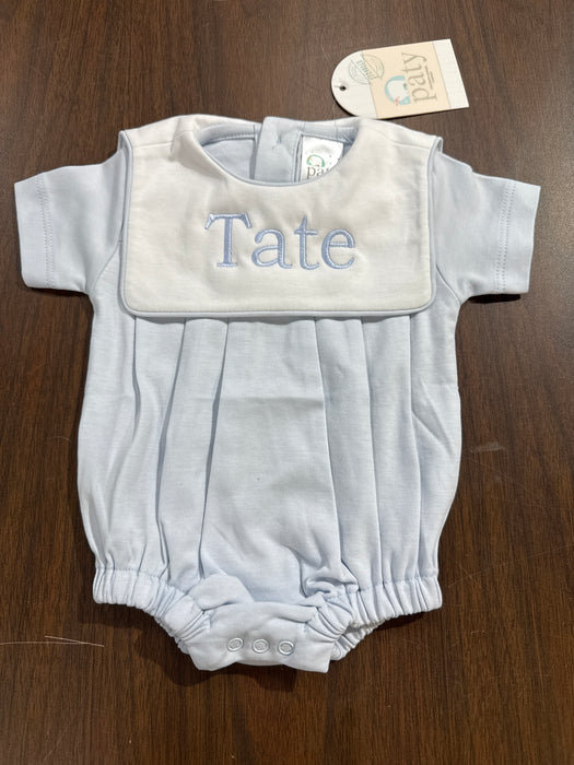 Pima Bubble w/ Bib, Pink & Blue Options (NB-12M) *Personalization Can Be Added for an Additional $10!* (Copy)