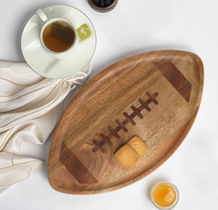 Football Acacia Wood Serving Board