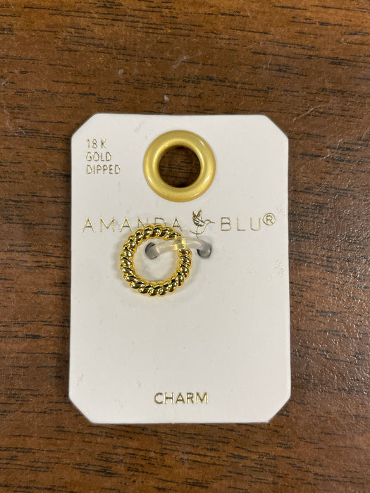 Gold Twist Thin Charm