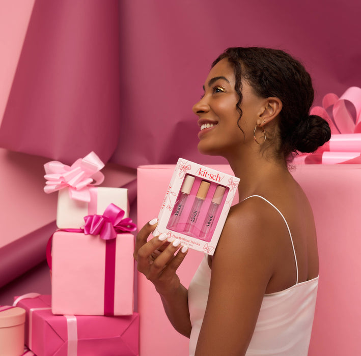 Hair Perfume Trio Set by Kitsch.  Amber Shores, Warm Sugar & Rustic Vanilla Set.