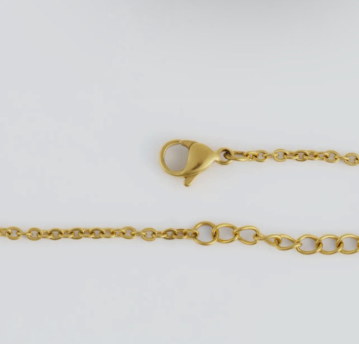 Waterproof Gold 16” Disc Chain Necklace
