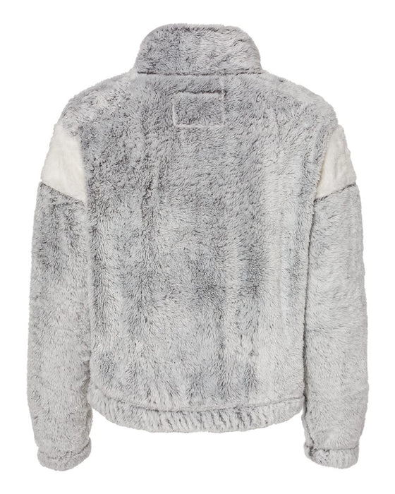 Grey Fuzzy Quarter Zip Pullover