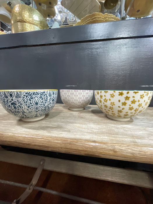 Stoneware Floral Pattern Bowl- Available in 4 Styles!