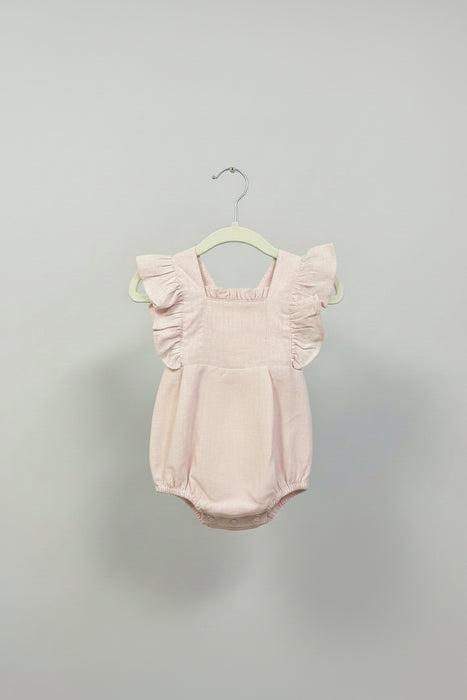 Light Pink Baby Overall's with Ruffle Sleeves