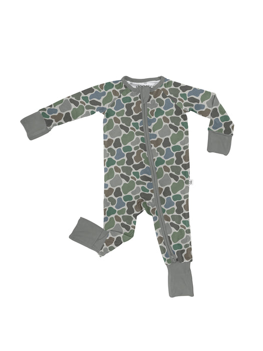 Pebble Camo - Baby Zip Convertible PJs