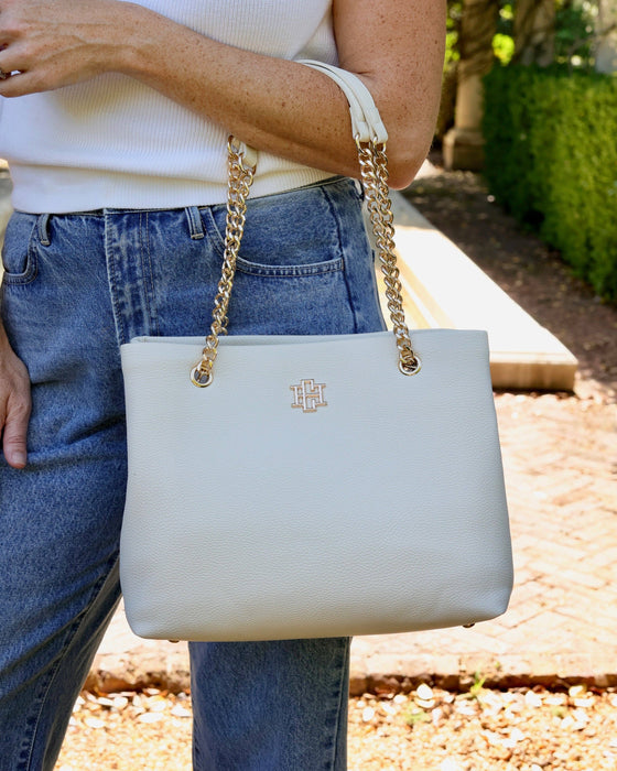 Blair Tote Cream Purse by Caroline Hill
