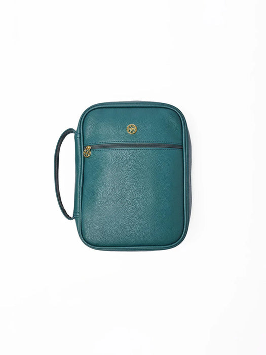 Dark Green Vegan Leather Bible Cover