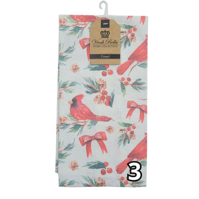 "Merry Little Cardinal" Christmas-Themed Kitchen Towels
