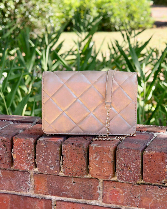 Bryn Gold Shimmer Clutch / Crossbody by Caroline Hill