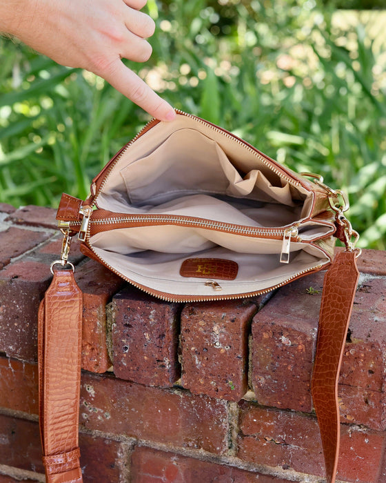 Ariana Crossbody Latte by Caroline Hill