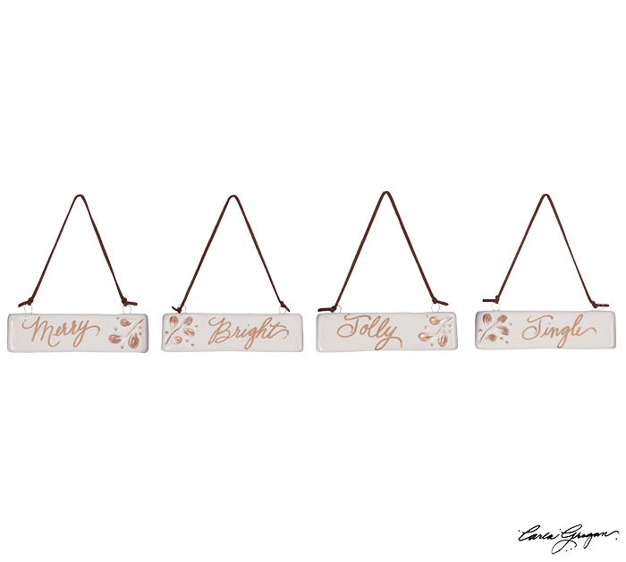 Gold Message Bar Ornaments - 4 Styles!