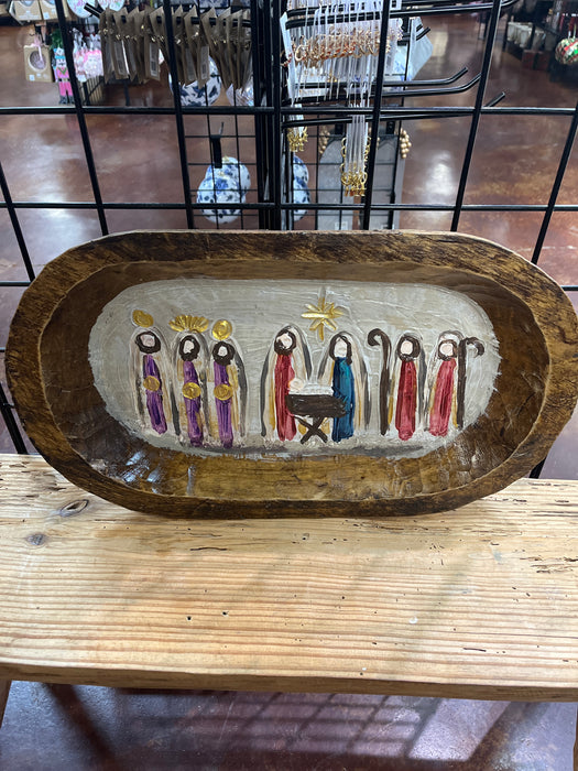 Large Hand Painted Dough Bowls by Alex Ladner