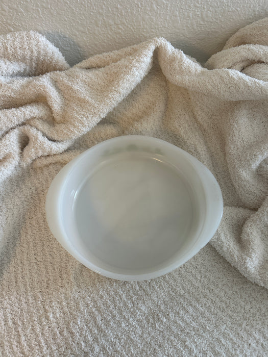 Vintage Glasbake Milk Glass Casserole Dish